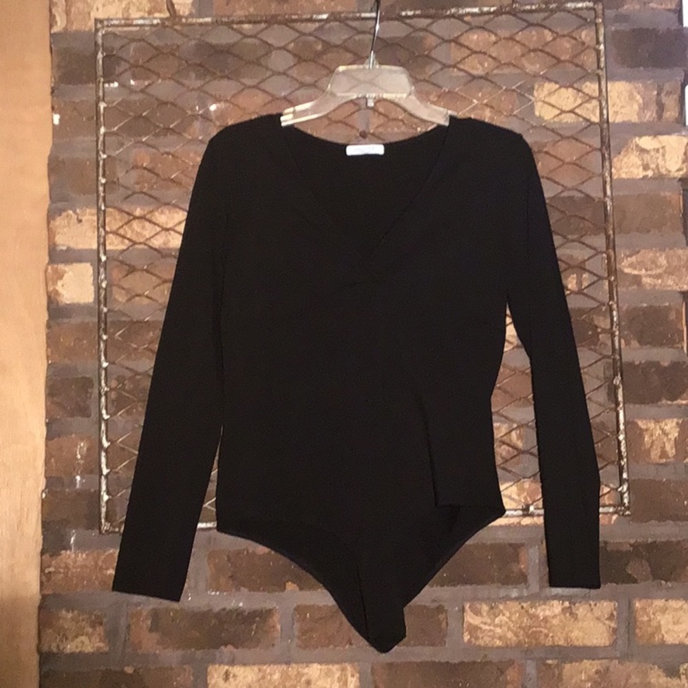 MANGOPOP  collection long sleeve bodysuit black L